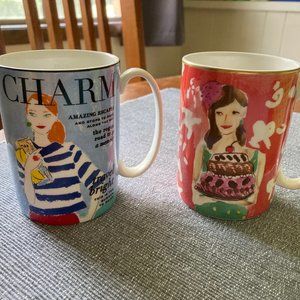 NEW Kate Spade Lenox Illustrated Collection Coffee Tea Mugs